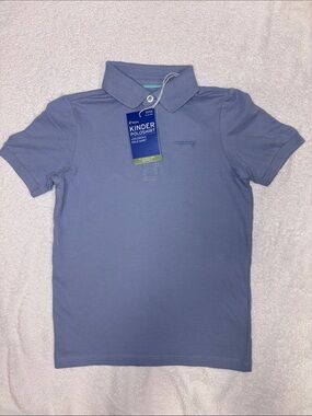 Tchibo nwt light blue embroidered skateboard short sleeve polo 122/128 boys 7/8